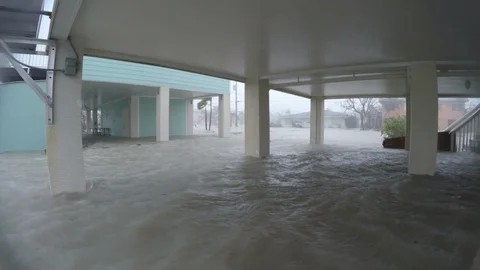 Hurricane Storm Surge Stock Footage 97296916
