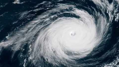 Hurricane Storm tornado, satellite view. Elements of this image furnished by NAS Stock Footage 239066960
