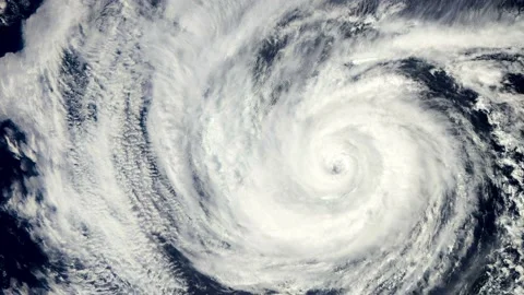 Hurricane Storm tornado, satellite view. Elements of this image furnished by Stock Footage 239742013