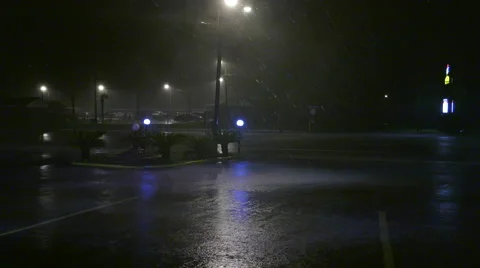 Hurricane strikes at night Stock Footage 67280646