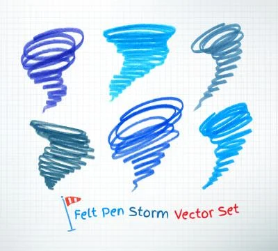 Hurricane symbols Stock Illustration