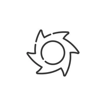 Hurricane thin line icon. Category three. Isolated weather vector illustratio Stock Illustration