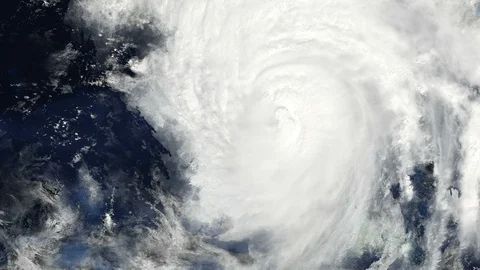 Hurricane, Tornado, Satellite View, Ocean Video stock 93050754