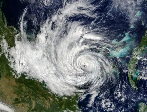 Hurricane view from the space Elements of this image furnished by NASA Foto stock