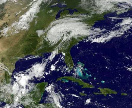 A Hurricane viewed from space. Elements of this image are furnished by NASA Stock Photos