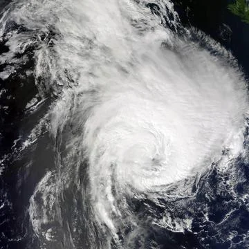 Hurricane viewed from space. Elements of this image are furnished by NASA.... Stock Photos
