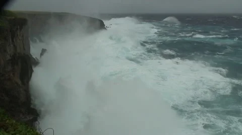 Hurricane wave Stock Footage 12678411