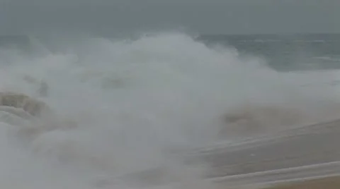 Hurricane wave Stock Footage 12720809