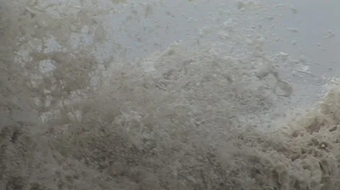 Hurricane waves comes ashore Stock Footage 28673078