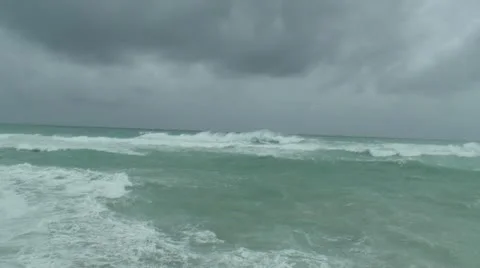 Hurricane waves Stock Footage 12668142