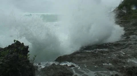 Hurricane waves Stock Footage 12668159