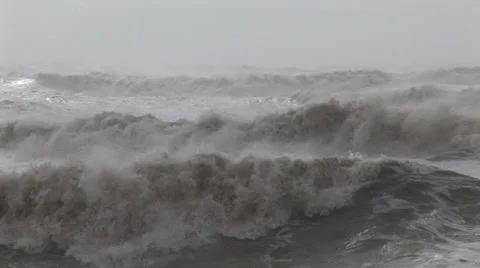 Hurricane Waves Video stock 28672593