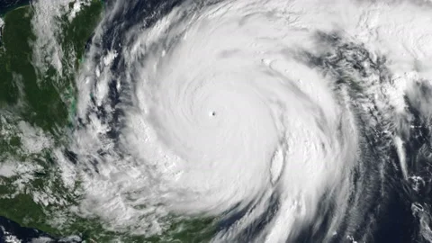 Hurricane Wilma 2005 view from space hurricane as seen from space zoom in Vidéo 237315558