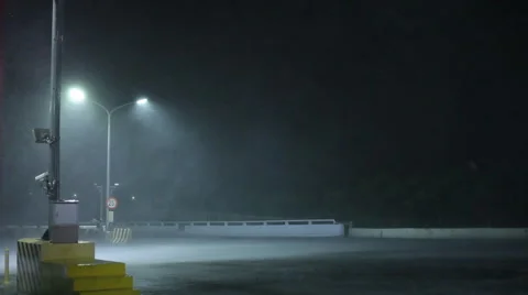 Hurricane wind rain at night Stock Footage 40868956