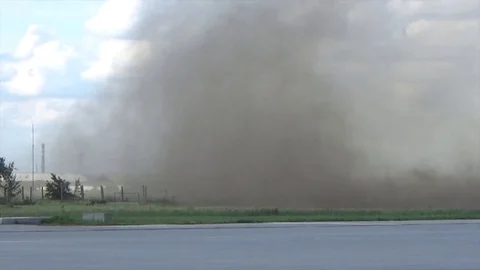 Hurricane wind raises dust Stock Footage 82209257