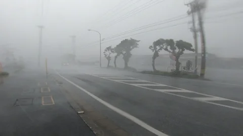 Hurricane wind tunnel Stock-Footage 92844035