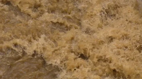 Hurricane/Storm Mud Raging flood waters with audio 6 Stock Footage