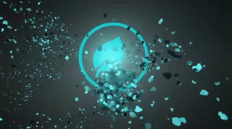 Hurried Particle Flow Logo After Effects stock