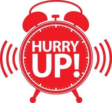 Hurry up alarm clock icon, vector illustration Stock Illustration