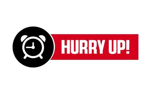 Hurry Up E-commerce Discount Offer Design CTA Vector Stock Illustration