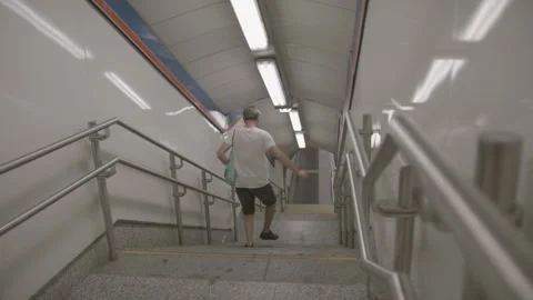 Hurry guy in Metro Stock Footage 245308281