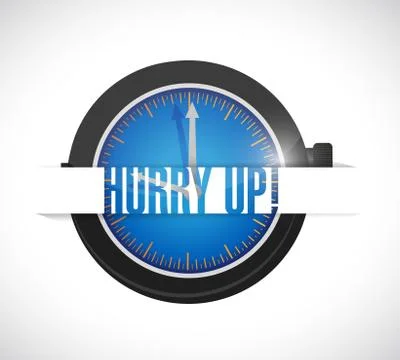Hurry up illustration design Stock Illustration