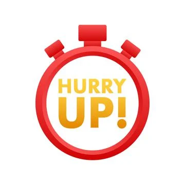 Hurry Up Label, limited offer. Countdown banner. Last minute offer. Vector stock Illustrazione stock