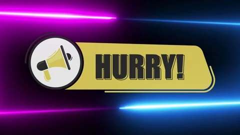 Hurry! Neon LED Zoom Effect Background for Eye-Catching Visuals Video stock 304412048