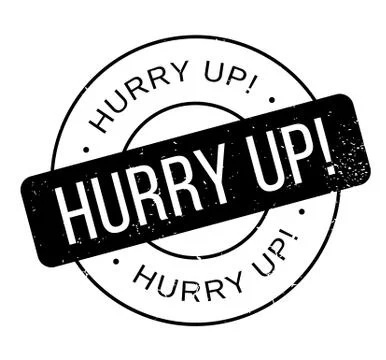 Hurry Up rubber stamp Stock Illustration