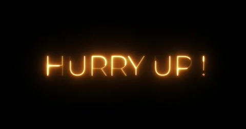 Hurry up text animation Vidéo 287401643