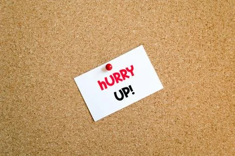 Hurry up text concept Stock Photos