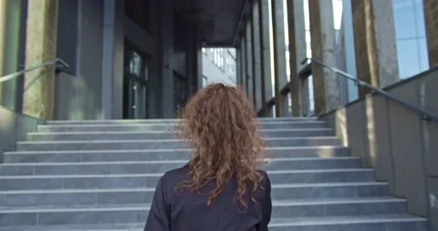 Hurrying young office worker in a formal clothes, suit being late for the work Stock Footage 137160637