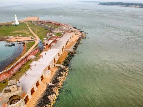 Hurst Castle from Above Stock-Fotos