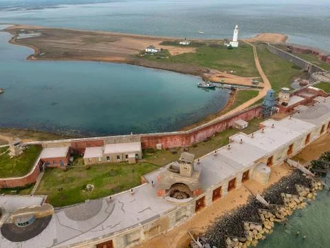 Hurst Castle from Above Stock-Fotos