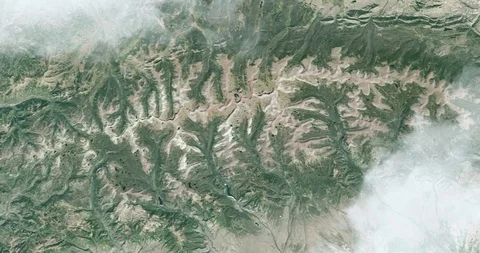 Hurtling earthward, out of control, over Uinta mountains, Utah Stock Footage 101240590