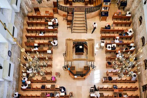 Hurva Synagogue in Jerusalem hosts prayers and gatherings Stock Photos