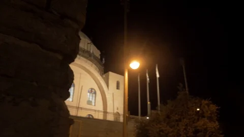 Hurva Synagogue Reveal Night Stock Footage 101992764