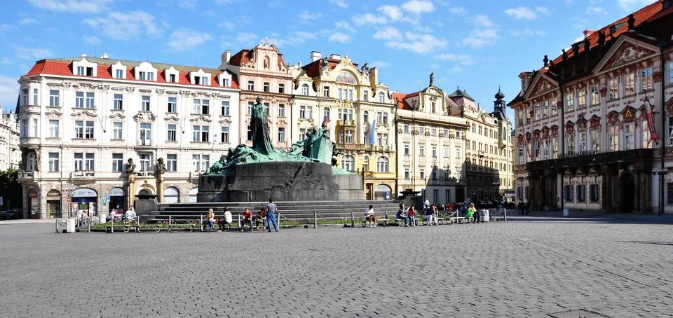 Hus monument Stock Photos