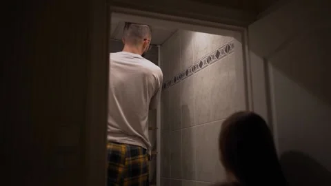 Husband is doing minor repairs at home. Home handyman Stock Footage 176525580