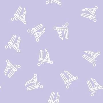 Husband for hour installating cornices line vector seamless pattern 스톡 일러스트
