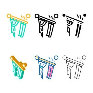 Husband for hour installating variations cornices color icon vector Stock Illustration