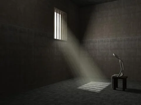 Husband is in prison - conceptual image Stock Illustration