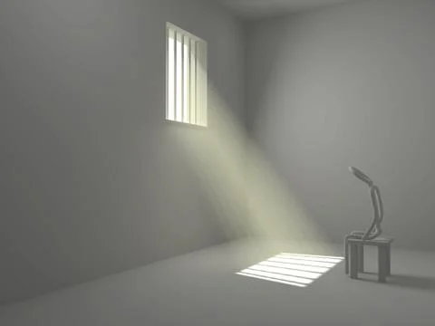 Husband is in prison Stock Illustration