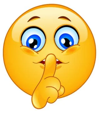 Hush emoticon Stock Illustration