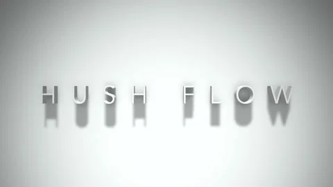 Hush flow 3D title animation with shadows on a white background Stock Footage 297511154