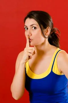 Hush gesture Stock Photos