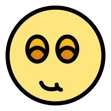 Hushed face icon vector flat Stock Illustration