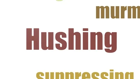 Hushing Tag Cloud Animated Isolated Stock Footage 103666473