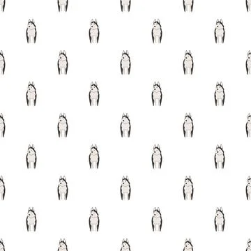 Husky dog seamless pattern creating unique animal background Stock Illustration