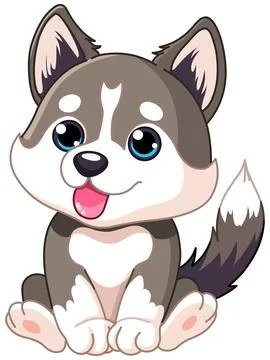 Husky Puppy Stock Illustration